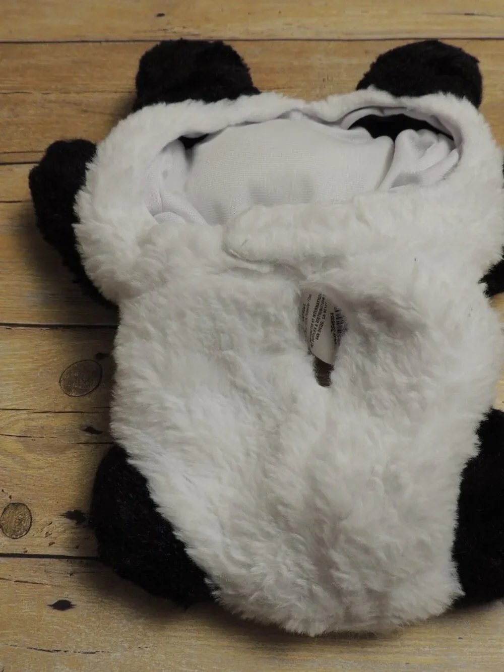 Petco Bootique Panda Dog Cat Costume Hooded Plush Fuzzy Size XS Used